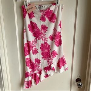 MISSGUIDED pink and white floral dress